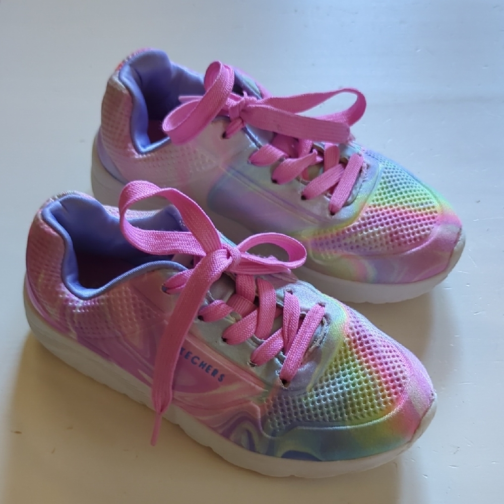 Skechers Pink Purple Blue Sneakers Breathable Mesh 13